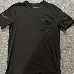 Marc Ecko Black Short Sleeve Mesh Pocket Tee